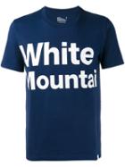 White Mountaineering Logo Print T-shirt, Men's, Size: 3, Blue, Cotton