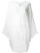 Lost & Found Ria Dunn Sleeve Panel Detail V Neck Dress - White