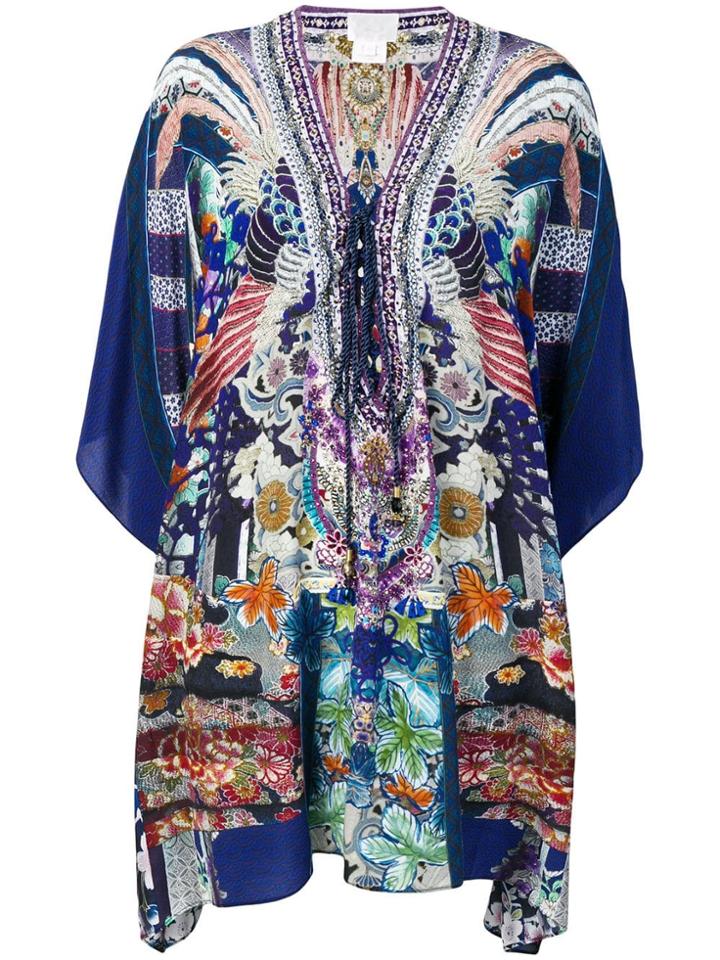 Camilla Mini Kaftan Dress - Blue