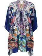 Camilla Mini Kaftan Dress - Blue