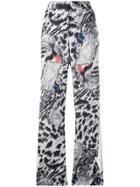 Msgm Snow Leopard-print Trousers - Multicolour