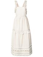 Dodo Bar Or - Zigzag Tassel Detail Dress - Women - Cotton - S, Nude/neutrals, Cotton