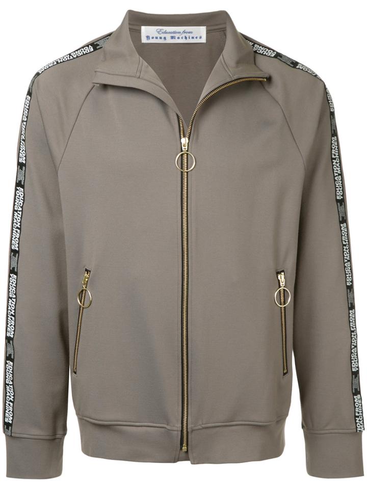 Education From Youngmachines Logo-lined Hooded Sweatshirt - Grey