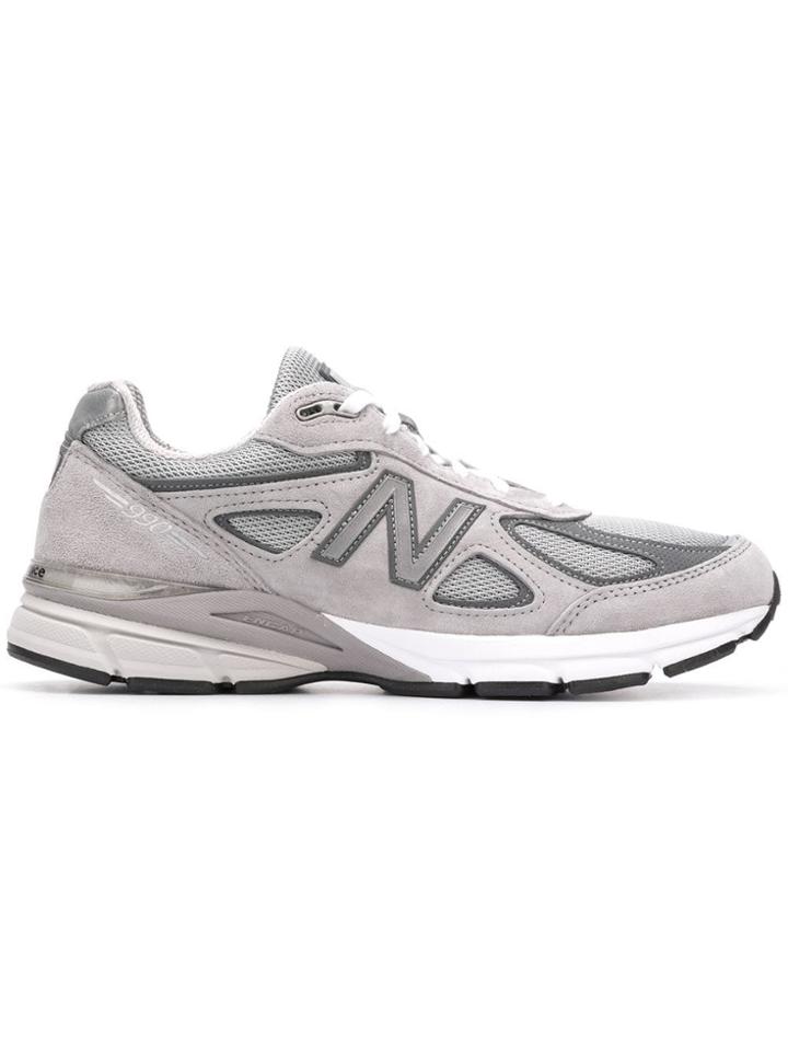New Balance 990v4 Lace-up Sneakers - Grey