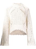 Iro Knitted Cold Shoulder Jumper - White