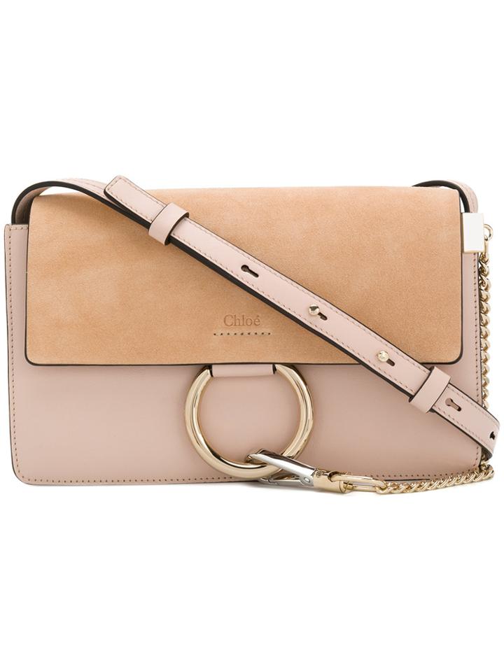 Chloé Faye Small Shoulder Bag - Pink & Purple