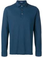 Drumohr Long-sleeved Polo Shirt - Blue