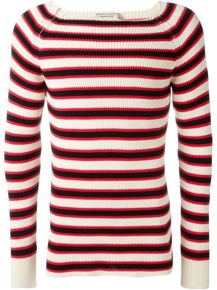 Maison Kitsuné Striped Knit Sweater