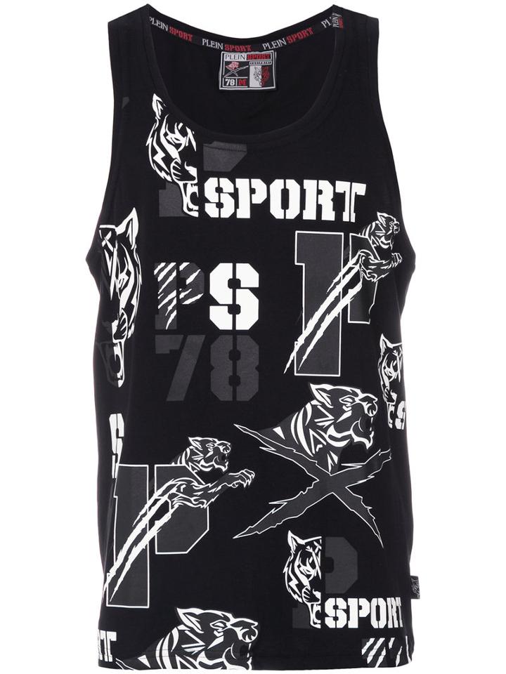 Plein Sport - Printed Tank Top - Men - Cotton - Xxl, Black, Cotton