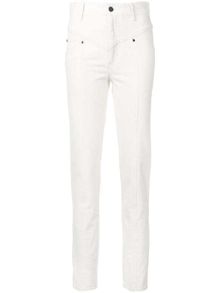 Isabel Marant Seam Detail Tapered Jeans - White