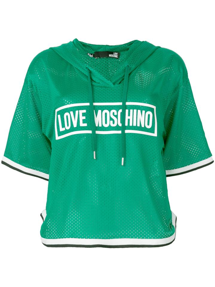 Love Moschino Hooded Basketball T-shirt - Green