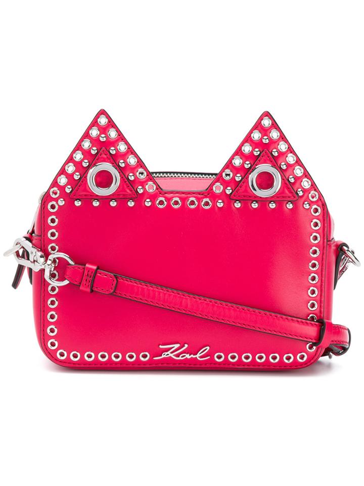 Karl Lagerfeld K/rocky Choupette Camera Bag - Pink & Purple