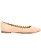 Chloé Scalloped Ballerina Shoes - Neutrals