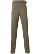 Tom Ford - Tailored Tapered Trousers - Men - Silk/cupro/wool - 50, Brown, Silk/cupro/wool