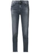7 For All Mankind Ring Detail Skinny Jeans - Grey