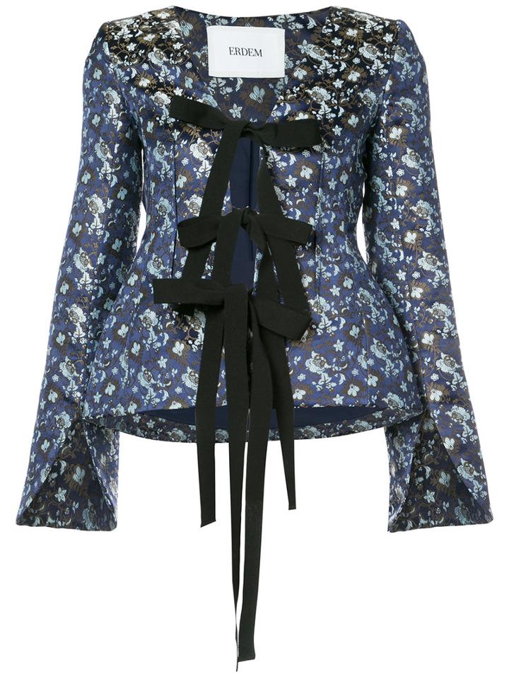 Erdem - Mila Blouse - Women - Silk/polyester - 10, Blue, Silk/polyester