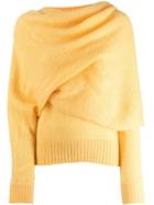 Rejina Pyo Draped Neck Jumper - Yellow