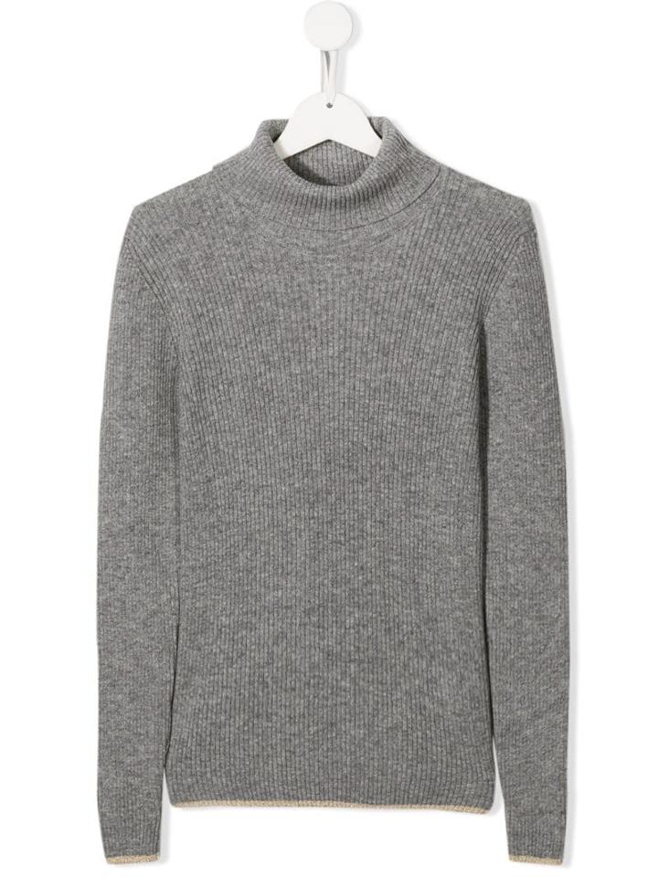 Dondup Kids Long Sleeve Roll Neck Jumper - Grey