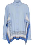 Burberry Print-trim Shirt - Blue