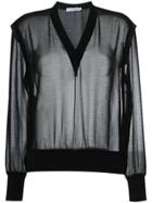 Mara Mac Sheer Longsleeved Blouse - Black