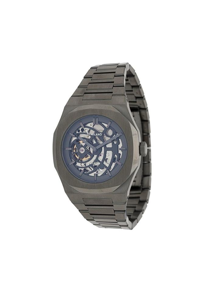 D1 Milano Skbj02 Skeleton Watch - Silver