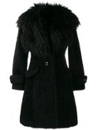Elisabetta Franchi Faux Fur Coat - Black