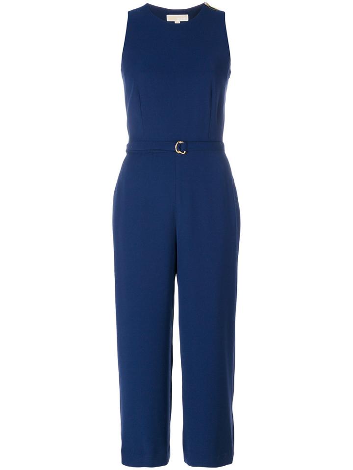 Michael Michael Kors - Sleeveless Jumpsuit - Women - Polyester - Ii, Blue, Polyester