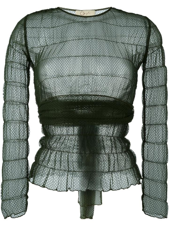 Romeo Gigli Vintage Lace Sheer Blouse