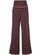 Cecilie Copenhagen Patterned Palazzo Pants - Pink