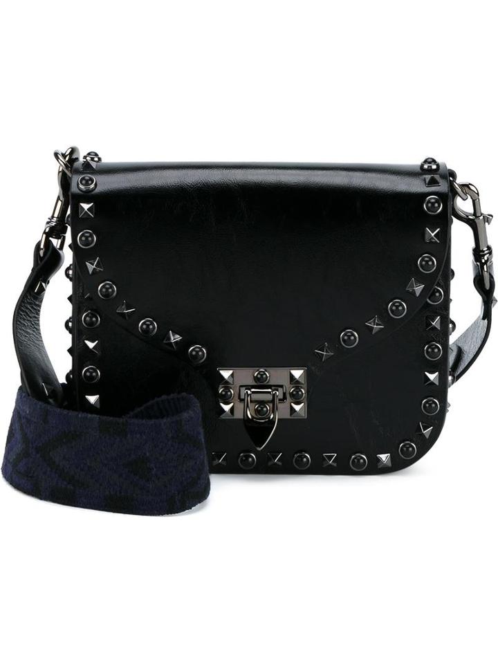 Valentino Valentino Garavani Rockstud Rolling Shoulder Bag, Women's, Black
