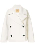 System Double-breasted Short Coat - Neutrals