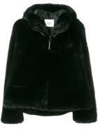 Dondup Zipped Faux Fur Jacket - Black