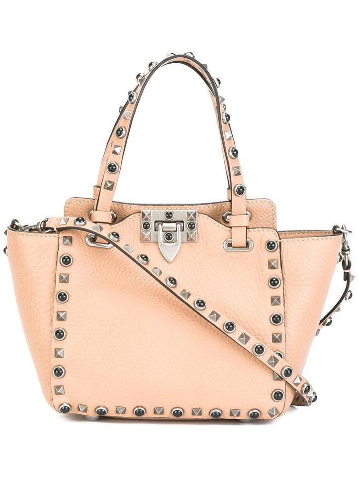 Valentino Valentino Garavani 'rockstud Rolling' Tote, Women's, Nude/neutrals