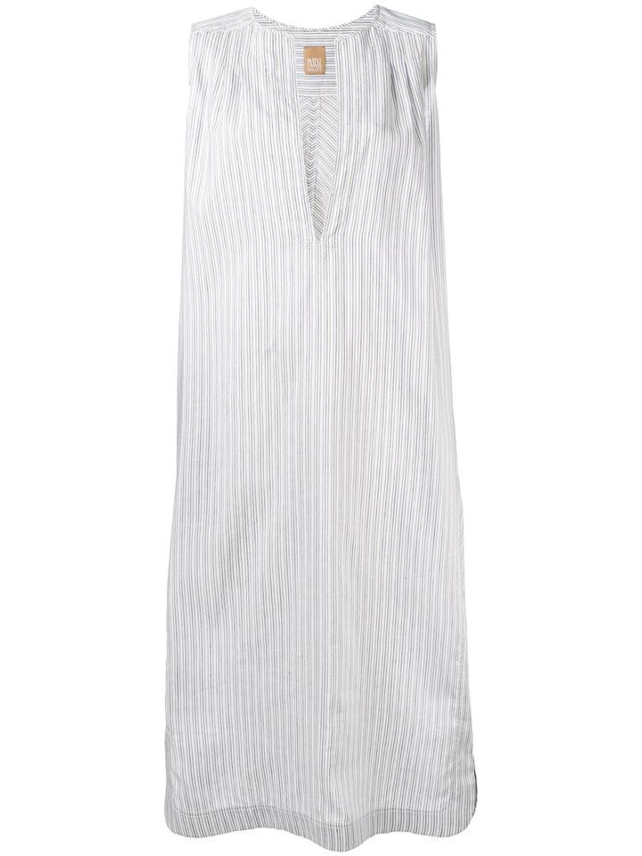 Pascal Millet - Pinstripe Dress - Women - Cotton - S, Women's, White, Cotton