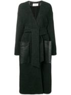 Pringle Of Scotland Belted Long Wrap Coat - Black