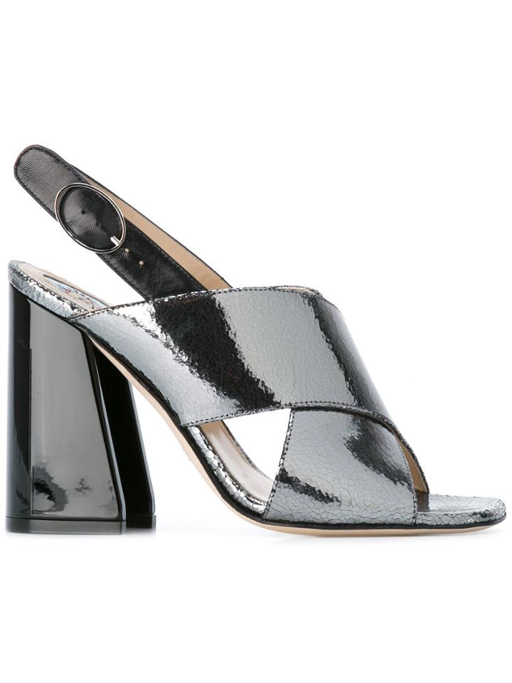 Paula Cademartori Chunky Heel Sandals - Grey