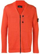 Stone Island Shadow Project Knitted Zip Fleece - Orange