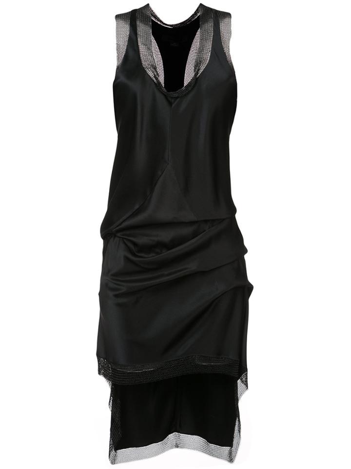 Alexander Wang Mesh Trim Slip Dress - Black