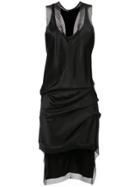 Alexander Wang Mesh Trim Slip Dress - Black