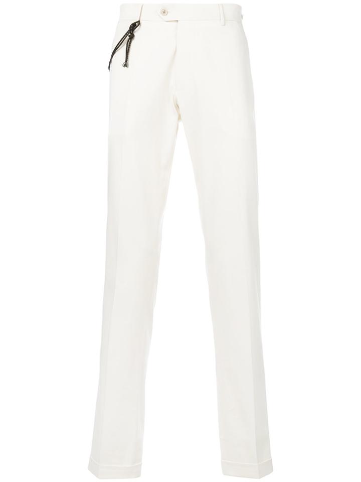 Berwich Cuff Straight Leg Trousers - White