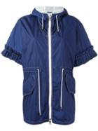 Fay - Cropped Sleeves Jacket - Women - Polyamide - S, Blue, Polyamide