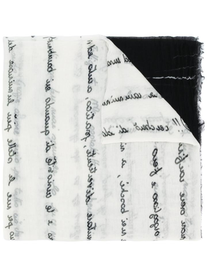 Faliero Sarti Poesia Scarf - White