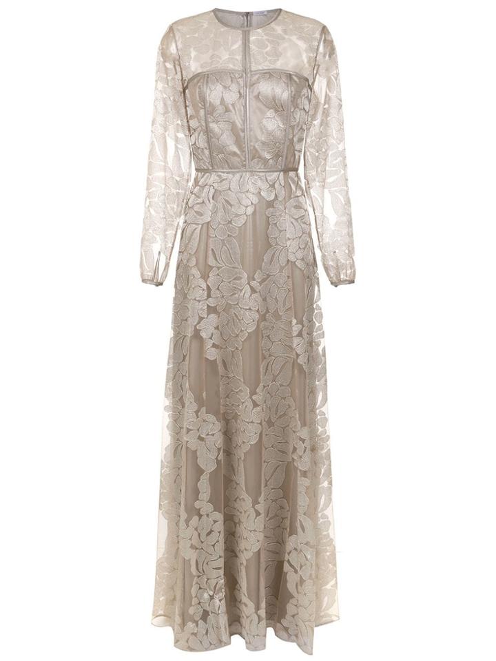 Tufi Duek Long Tulle Dress - Neutrals