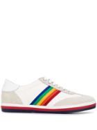 Gucci Kids Teen Striped Sneakers - White