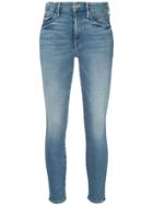 Mother The High Waisted Looker Ankle Jeans - Blue