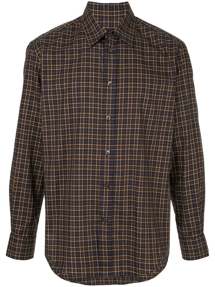 Caban Long-sleeved Plaid Shirt - Purple