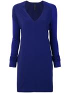 Ilaria Nistri V-neck Sweater Dress - Blue