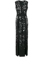 Murmur Cut-detail Flared Maxi Dress - Black
