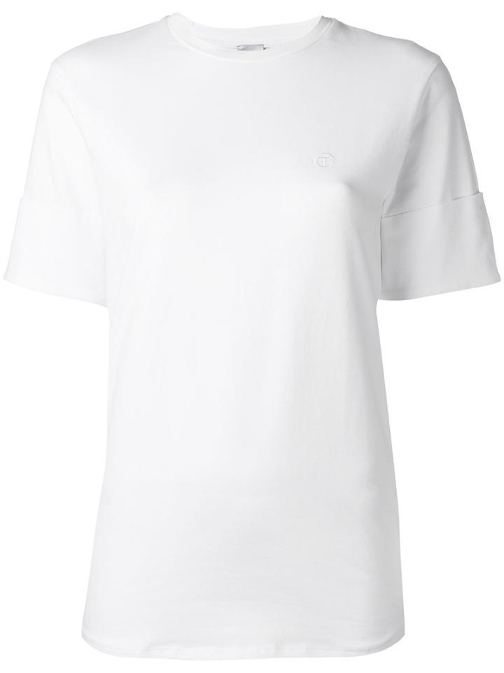 Telfar Cuff Pocket T-shirt, Women's, Size: Large, White, Cotton/spandex/elastane