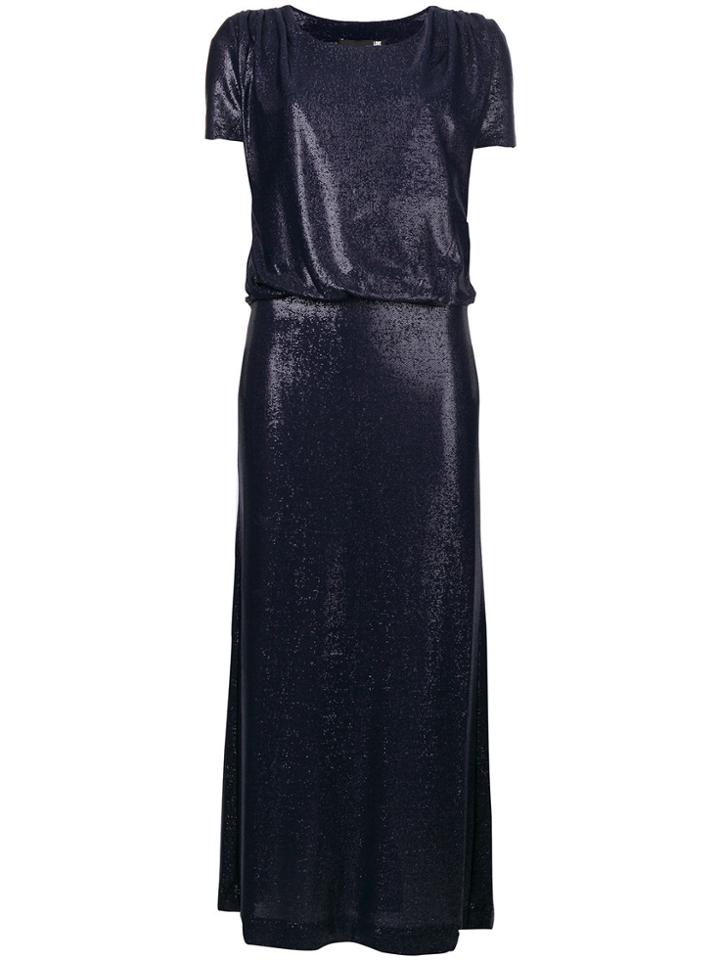 Love Moschino Short-sleeve Fitted Dress - Blue